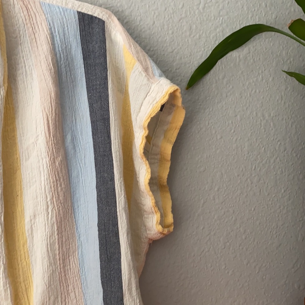 Time And Tru Striped Button Down Relaxed Shirt. - image 2